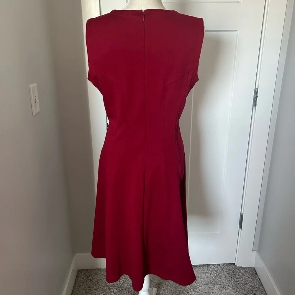 Coldwater Creek Red A-Line Midi Dress - Picture 3 of 9